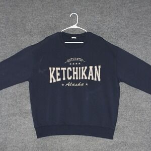 DIMCO‎ Apparel Mens KETCHIKAN Alaska Graphic Sweatshirt XL Navy Made In Ludhiana
